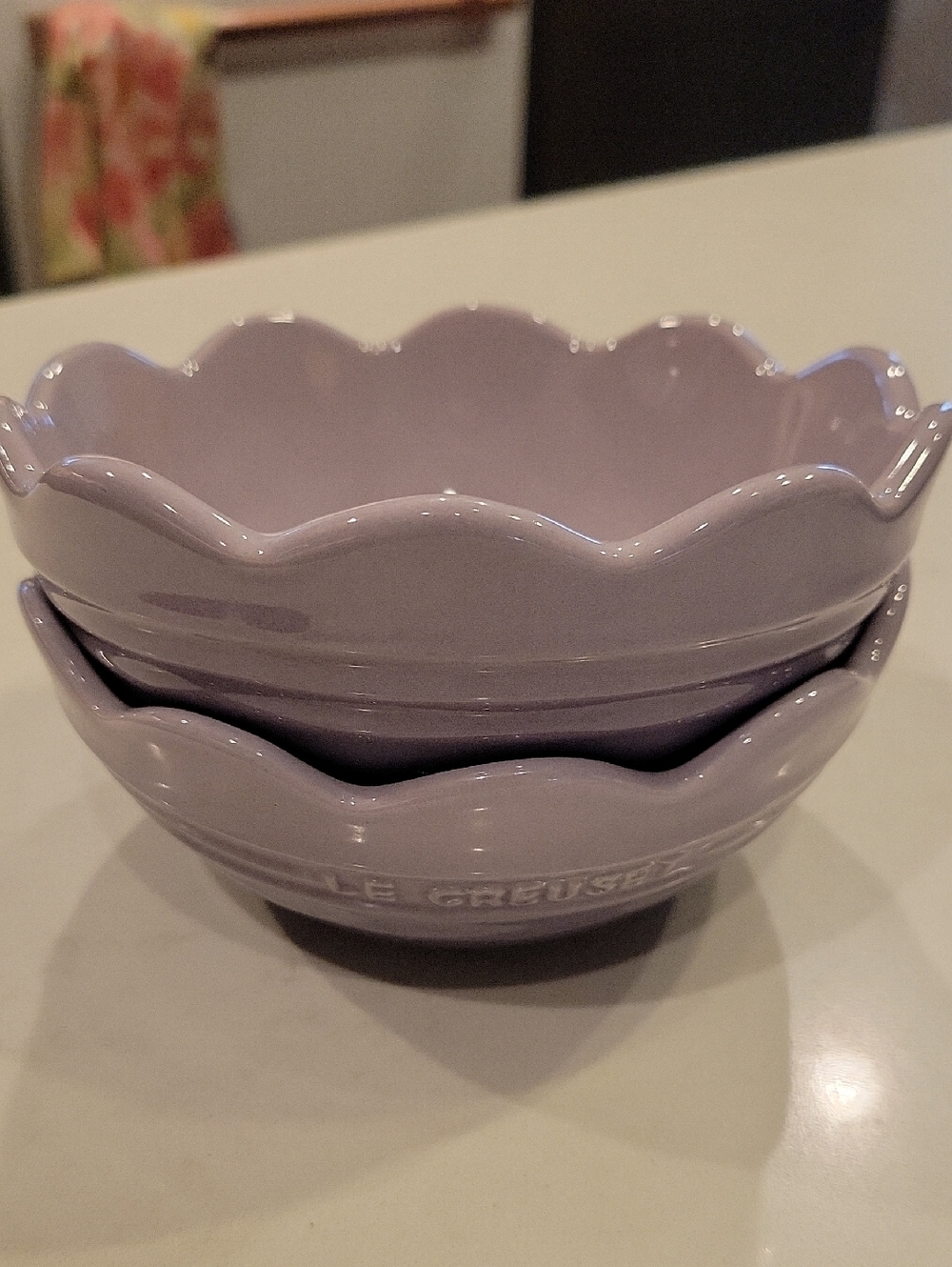 Le Creuset Set Of 2 Bluebell Purple Bowls